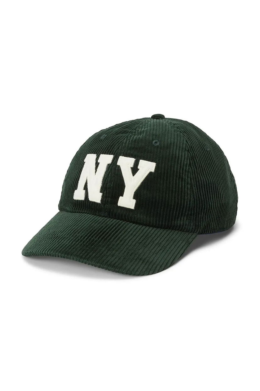 Шапка с козирка Polo by Ralph Lauren Corduroy Baseball Cap with NY Appliqué by Polo Ralph Lauren Зелено | 211A87348