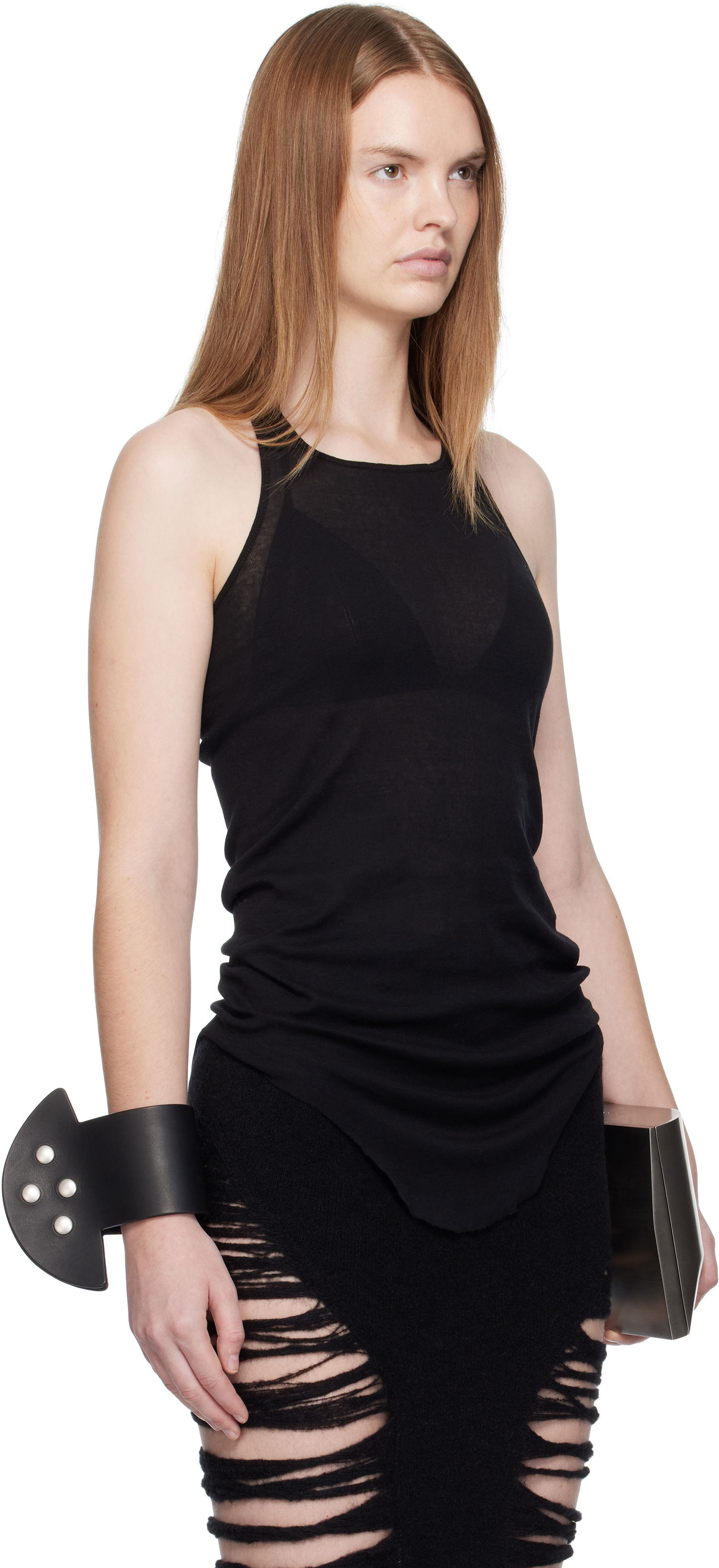 Потник Rick Owens Rick Owens Concordians Rib Tank Top Черно | RP02E4101 MR, 1