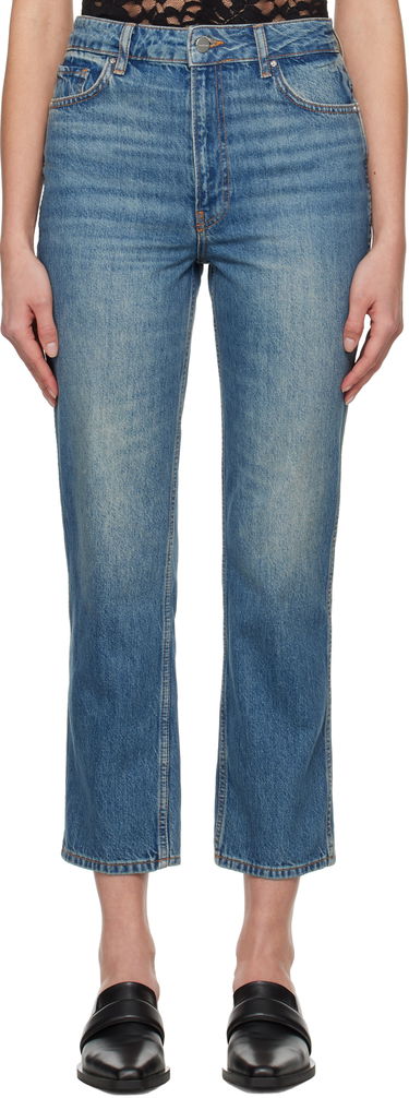Дънки Anine Bing Anine Bing Vin Straight Leg Jeans Синьо | A-06-10394-WHD26, 0