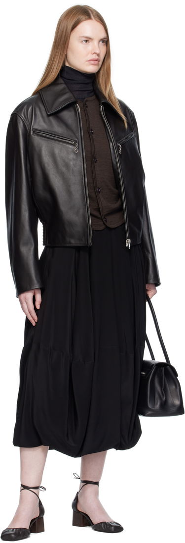 Яке LEMAIRE Lemaire Boxy Leather Blouson Jacket Черно | OW1159 LL0147, 3