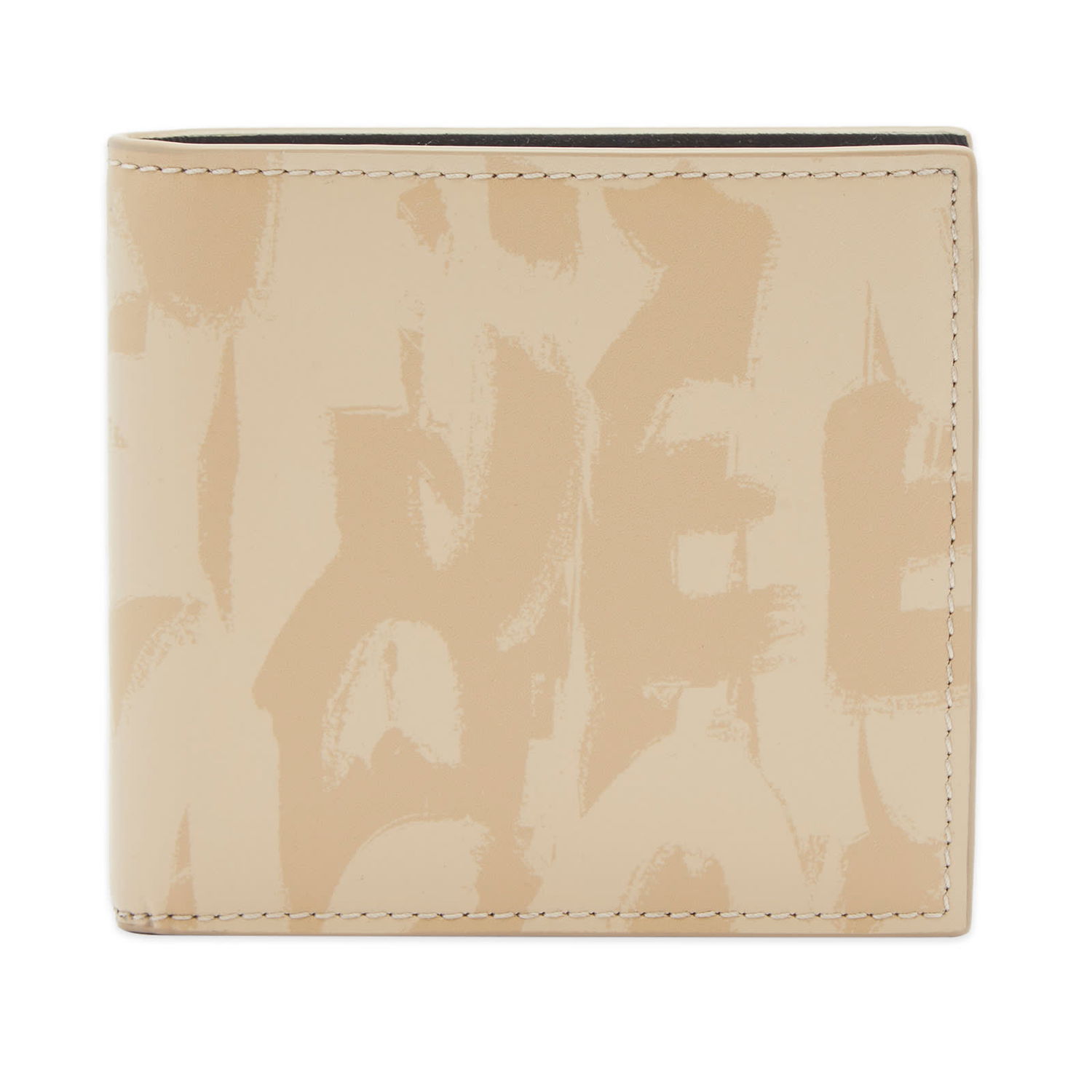 Портфейл Alexander McQueen Graffiti Logo Billfold Wallet Бежово | 6021371AAQ6-9710, 0