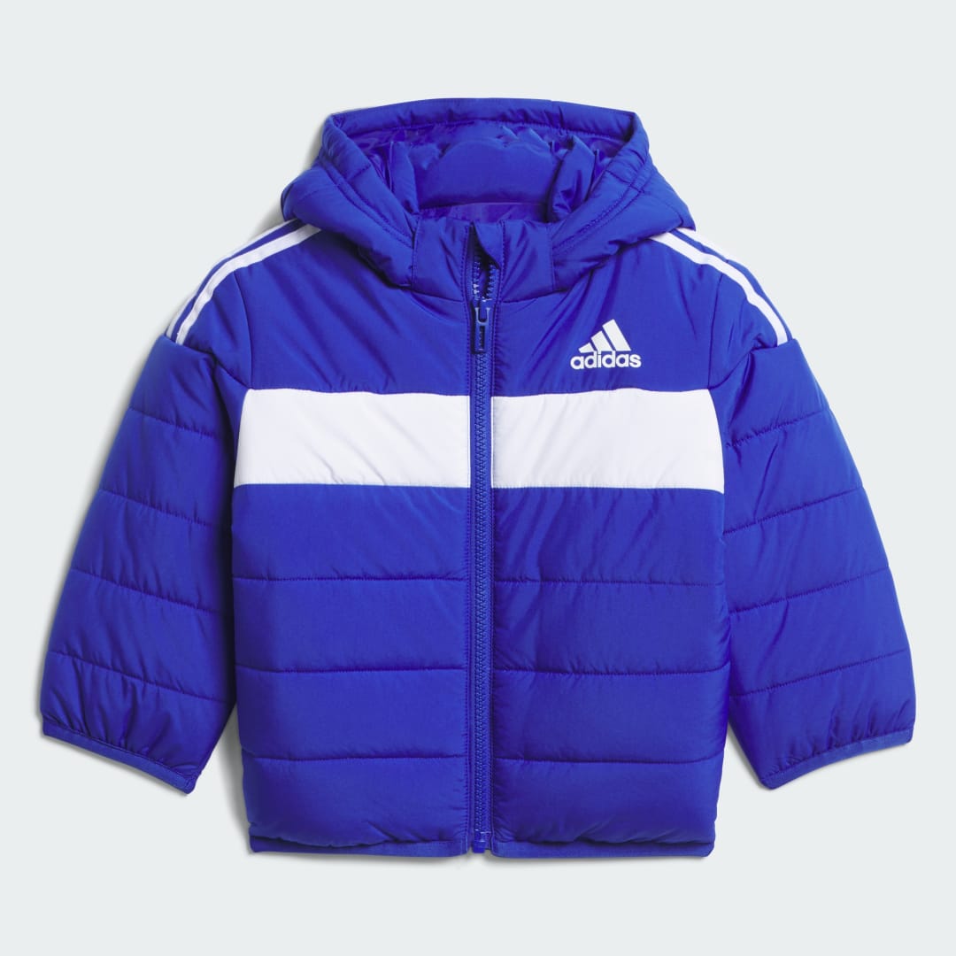 Пухо яке adidas Performance Padded Hooded Jacket Синьо | JJ0625, 0