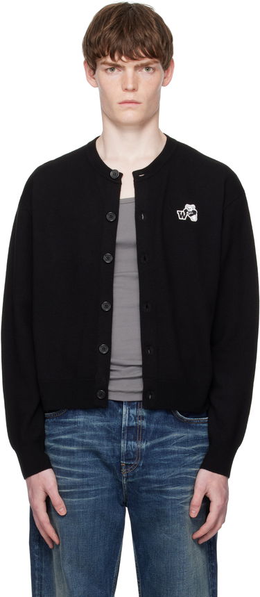 Пуловер We11done We11done Teddy Logo Cardigan Черно | WD-KC2-25-611-U-BK, 0