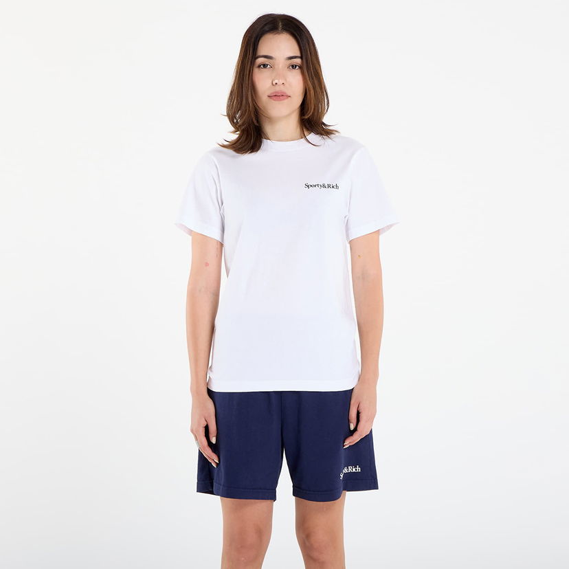 Тениска Sporty & Rich Health Is Wealth T-Shirt UNISEX White Бяло | TO043602006WH01