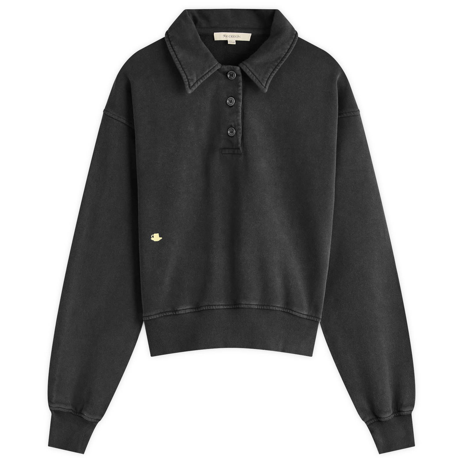 Суитчър JW Anderson JW Anderson Polo Sweatshirt, Size Large Черно | JW0243-PG1843-781, 0