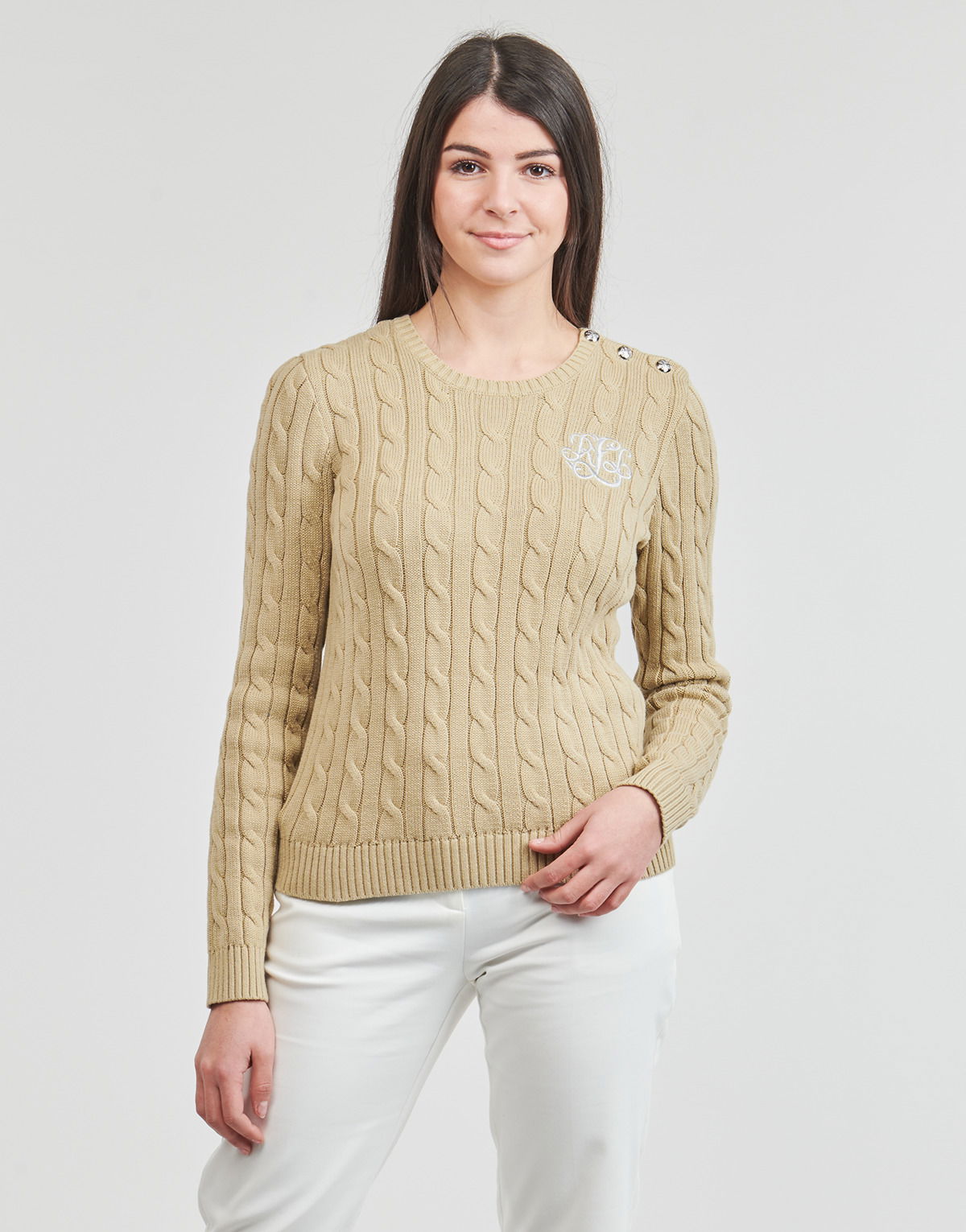 Пуловер Polo by Ralph Lauren Montiva Long Sleeve Pullover Бежово | 200925325005, 0