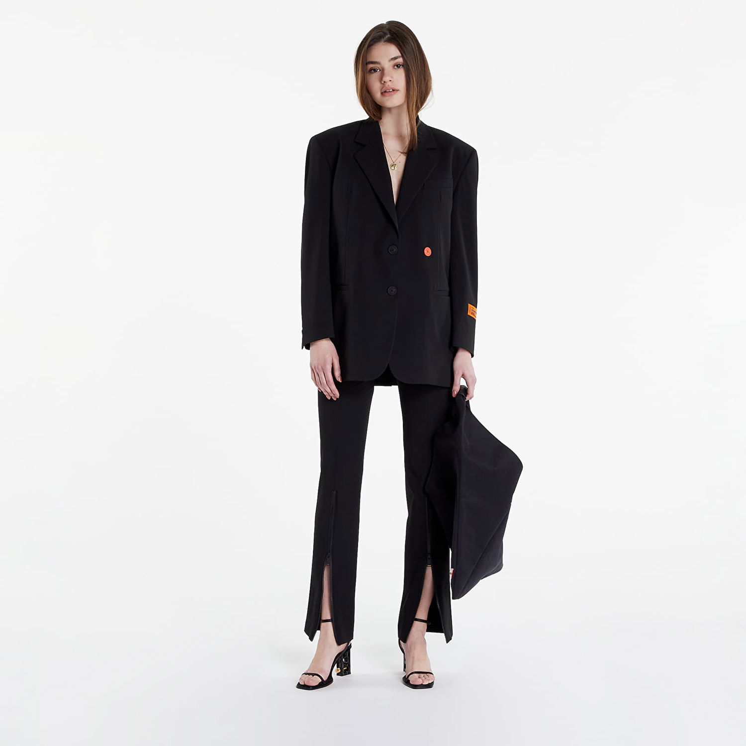 Яке HERON PRESTON Os Gabardine Stretch Blazer Черно | HWEN014S22FAB0011000, 0