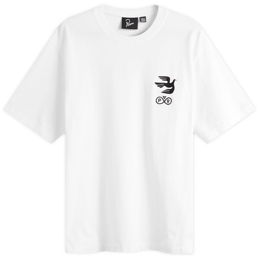 Тениска By Parra Parra Infinite Bird Logo T-Shirt, Size Large Бяло | 54215-WHT