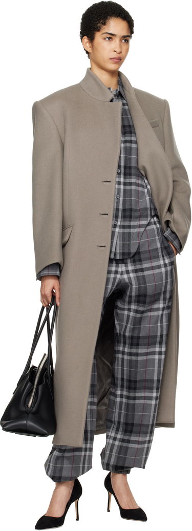 Риза The Attico Attico Eliza Plaid Flannel Shirt Сиво | 250WCH00014 CCC050AA, 3