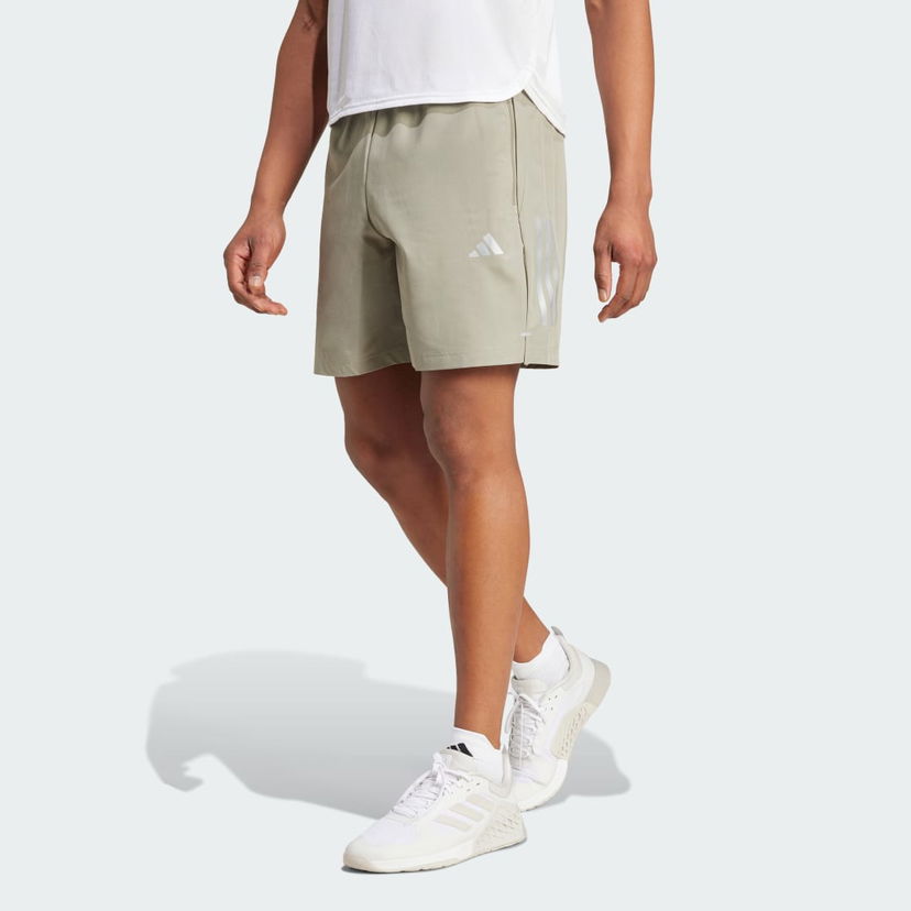 Къси панталони adidas Performance Gym+ Training 3-Stripes Woven Shorts Зелено | IM7483