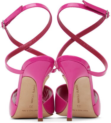 Грижа за обувките Manolo Blahnik Manolo Blahnik Hourani 105 Heeled Sandals Розово | 123-2189, 1