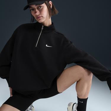 Суитчър Nike Sportswear Phoenix Fleece Quarter-Zip Sweatshirt Черно | HJ0931-010, 4