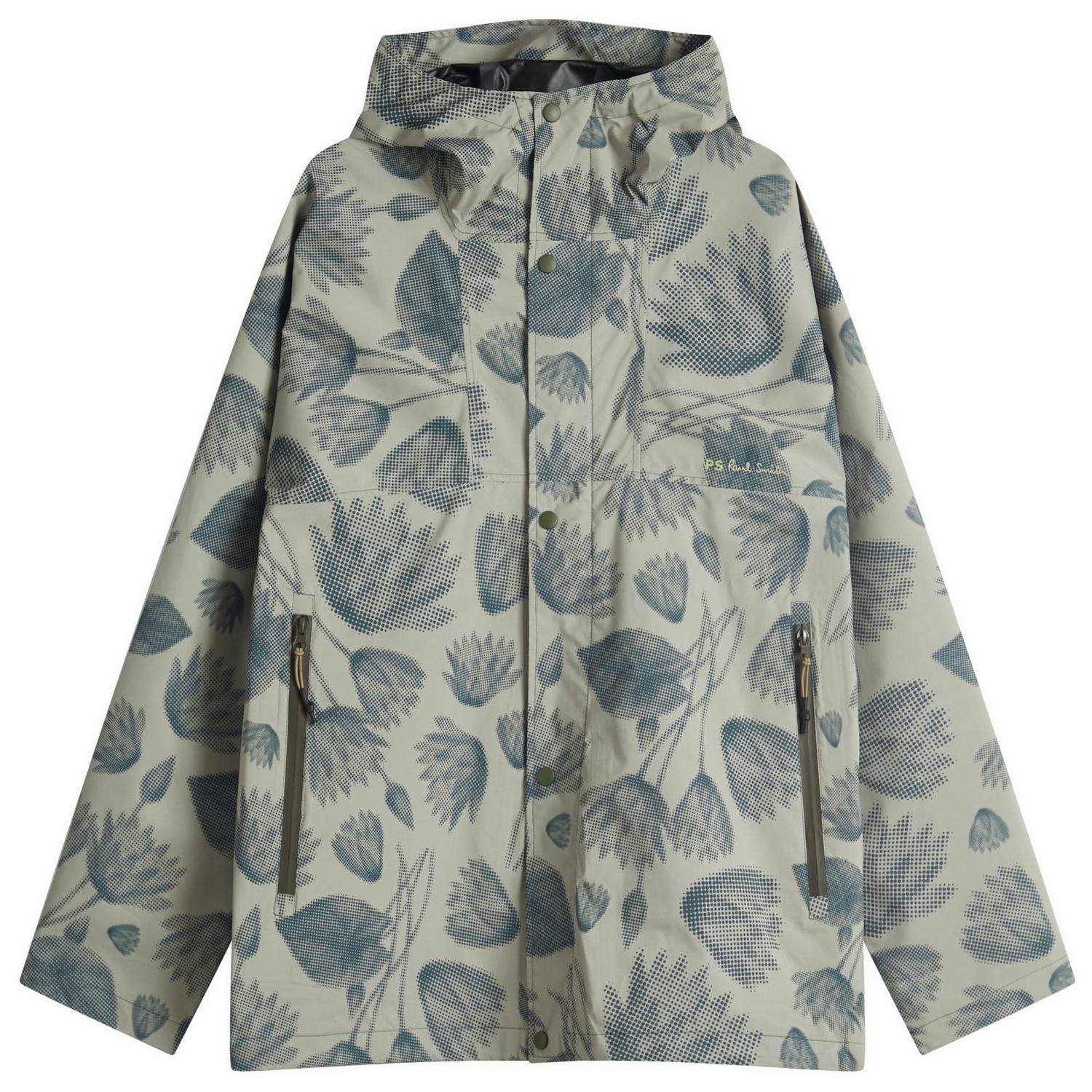 Дъждобран Paul Smith Paul Smith Pixilated Flower Print Hooded Jacket Зелено | M2R-153Z-P22255-61, 1