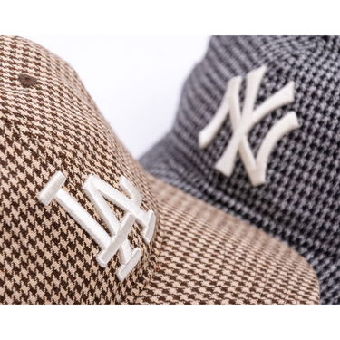 Шапка с козирка New Era LA Dodgers Houndstooth 9TWENTY Baseball Cap Кафяво | 60691223, 6