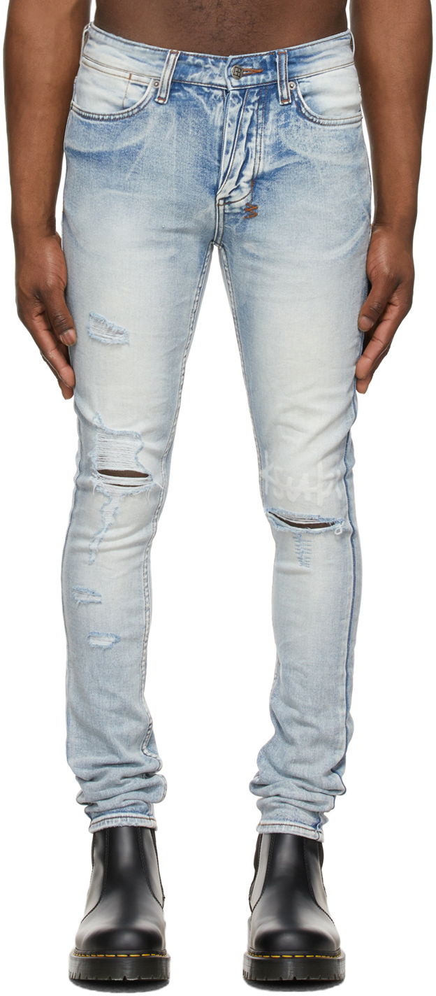 Дънки Ksubi Ksubi Van Winkle 1999 City High Distressed Jeans Синьо | 5000007148, 0