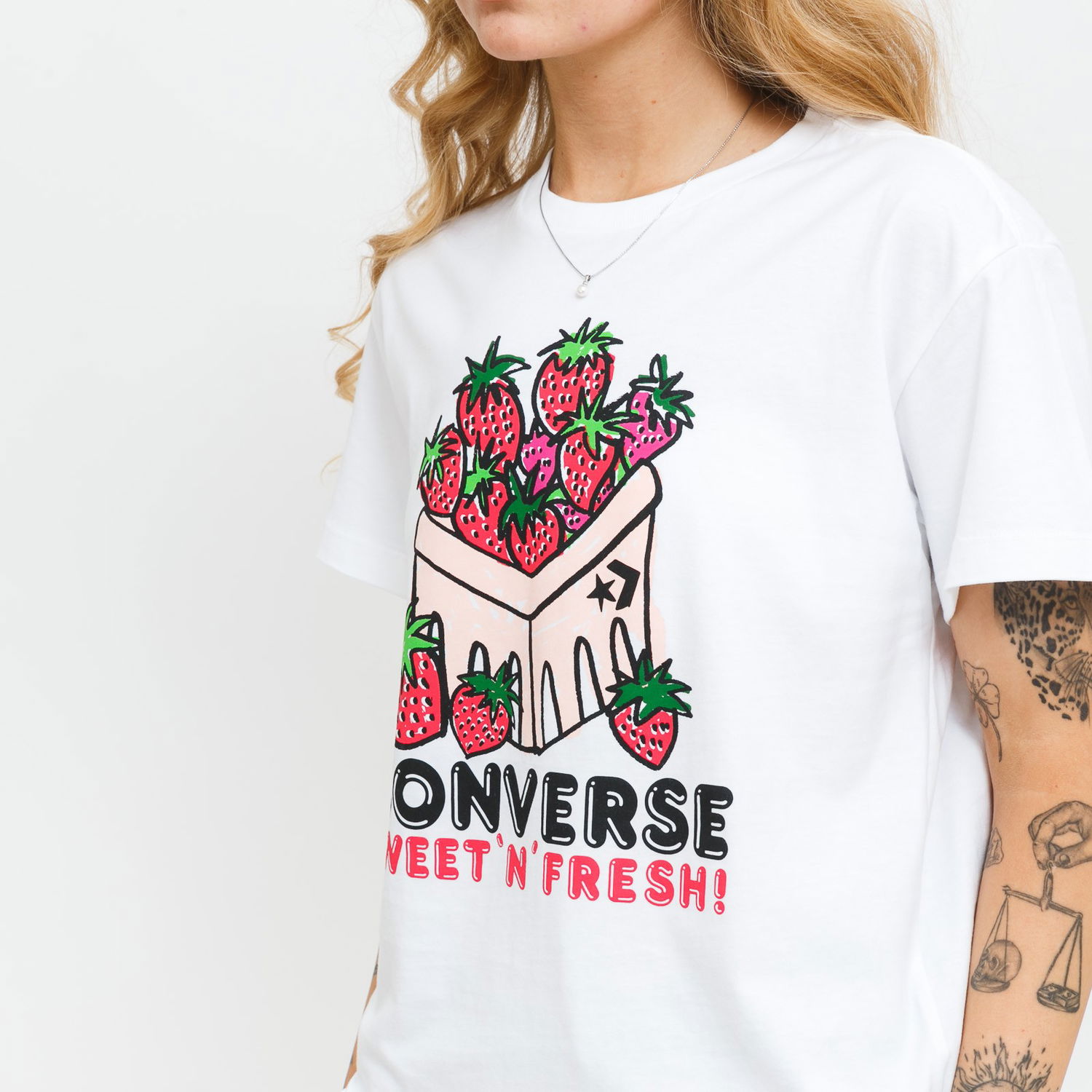 Тениска Converse Sweet And Fresh Graphic T-Shirt Бяло | 10023029-A01, 1