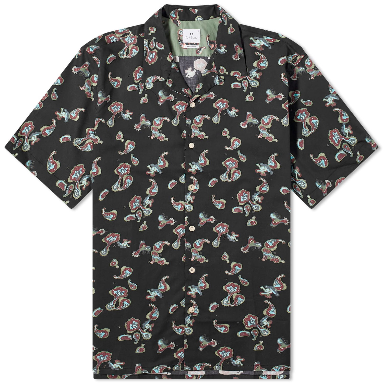 Риза Paul Smith Paul Smith Printed Vacation Shirt, Size Large Черно | M2R-114R-M21967-79, 1