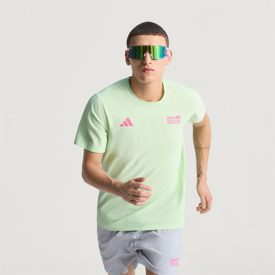 Тениска adidas Performance BMW Berlin-Marathon 2025 Running T-Shirt Зелено | JZ2341, 0