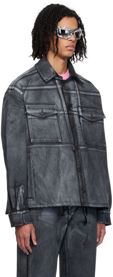 Яке Ottolinger Ottolinger Printed Denim Jacket Сиво | 1700412, 4