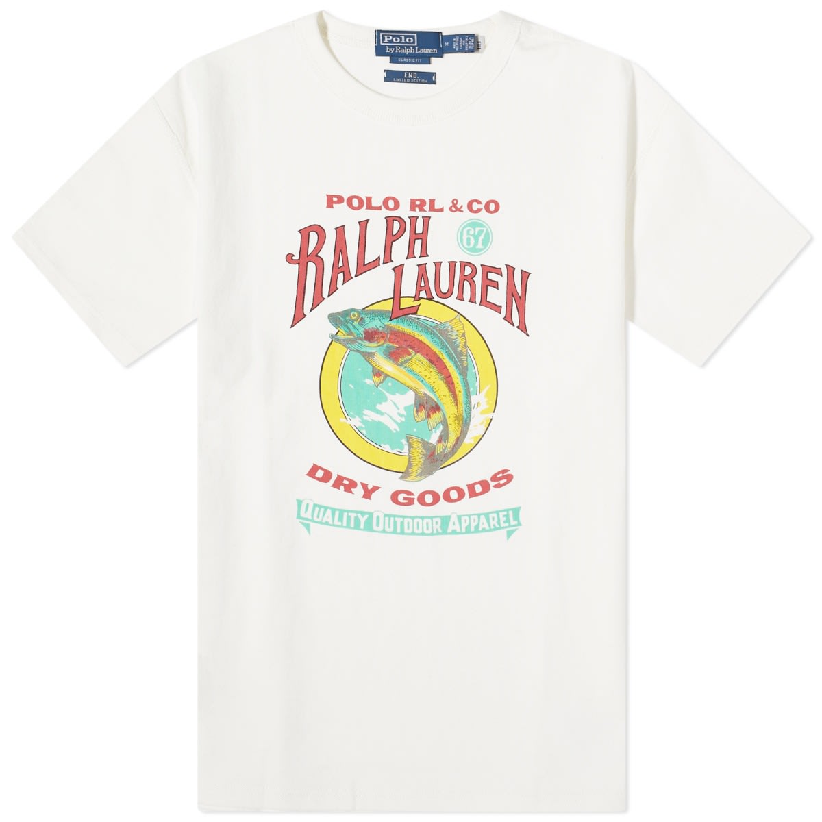 Тениска Polo by Ralph Lauren END. x Dry Goods T-Shirt Бяло | 710945119001, 0