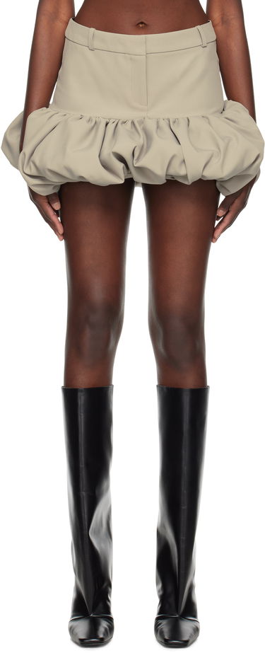 Пола Coperni Coperni Gathered Hem Tailored Miniskirt Бежово | COPJ78F3004, 0