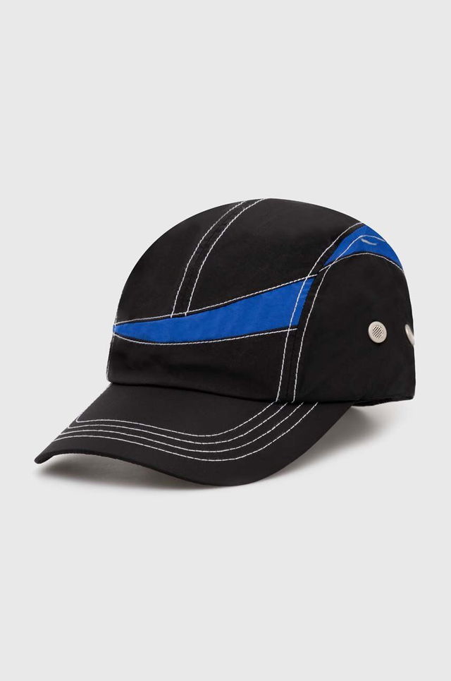 Black Contrast-Stitch Baseball Cap