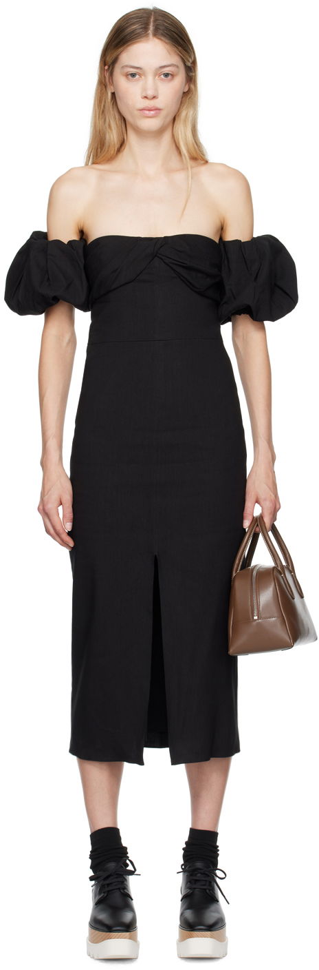 Pокля ISABEL MARANT Black Darlena Midi Dress Черно | RO0605FA-B1F04I