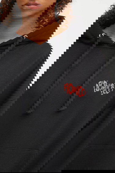 Суитчър Fiorucci Fiorucci Cherry Mouth Print Relaxed Fit Hoodie Черно | W02FPSHO092CJ05BK02, 3