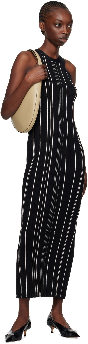 Pокля TOTEME TOTEME Braid Rib Tank Midi Dress Черно | 242-WRD2305-YA0044, 3