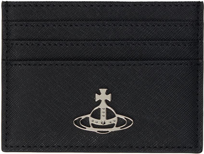 Портфейл Vivienne Westwood Saffiano Card Holder Черно | 54030006W-L001N-, 0