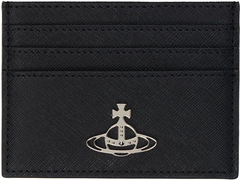 Портфейл Vivienne Westwood Saffiano Card Holder Черно | 54030006W-L001N-