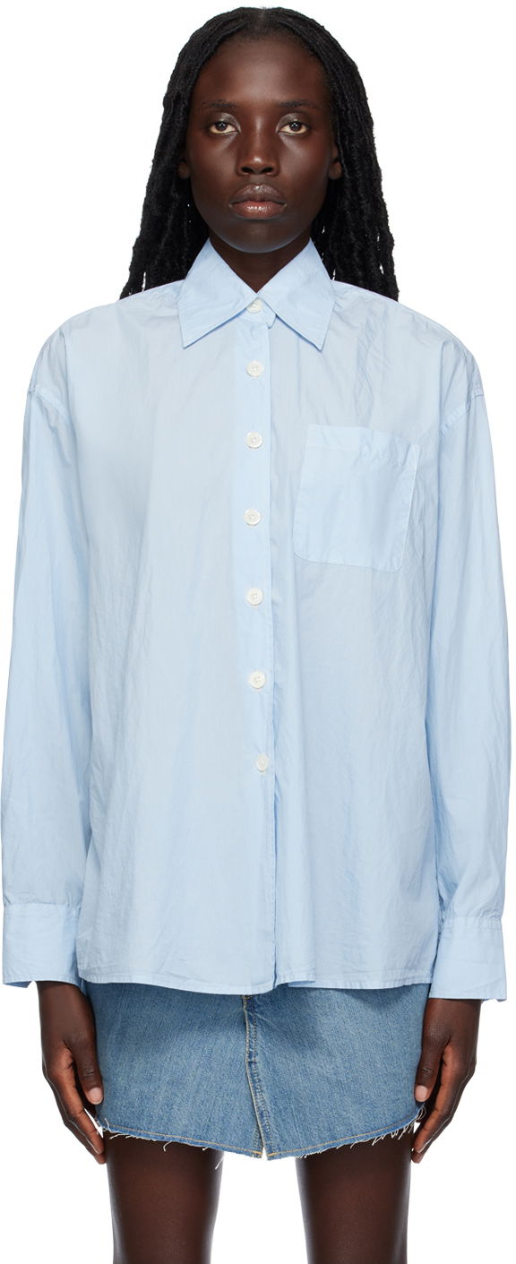 Риза OUR LEGACY Our Legacy Borrowed Button-Down Shirt Синьо | W2232BSK