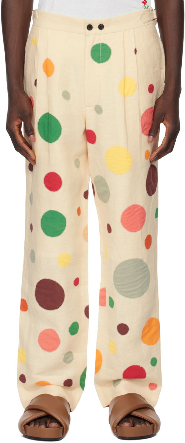 Панталони Bode Appliqué Dotted Trousers Бежово | MRS24BT031, 0