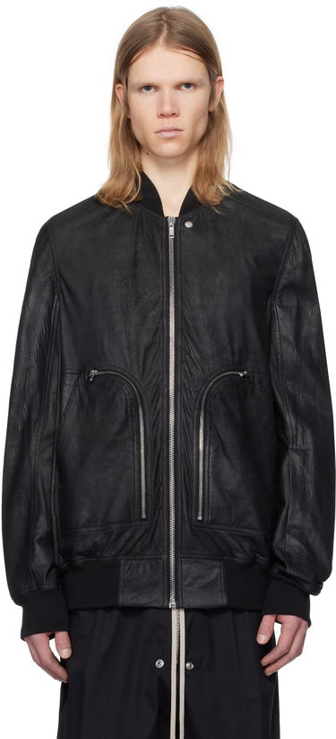 Яке бомбър Rick Owens Rick Owens Hollywood Flight Leather Jacket Черно | RU01E5771 LBA, 0
