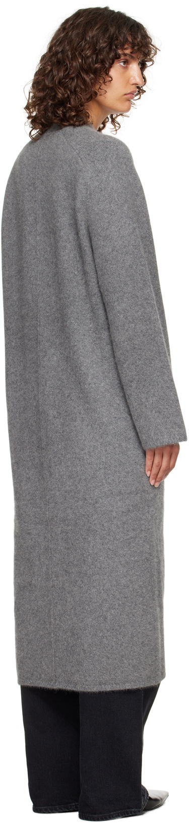 Пуловер Loulou de Saison Loulou de Saison Smet Yak Blend Maxi Cardigan Сиво | SMET, 2