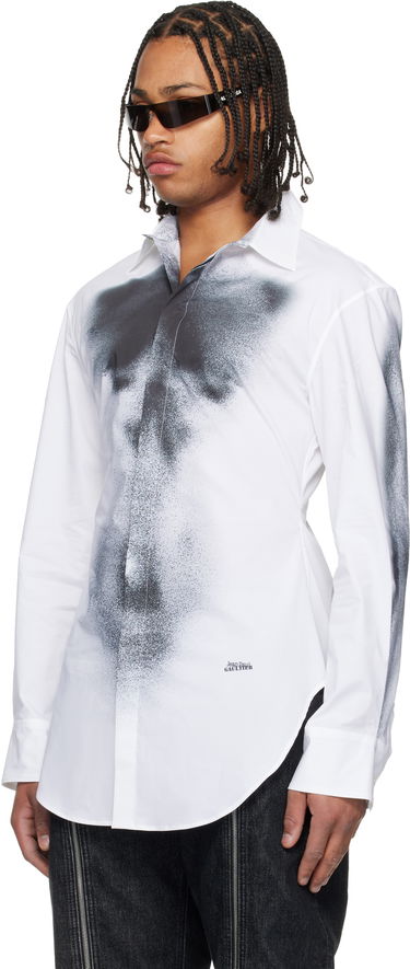 Риза Jean Paul Gaultier Jean Paul Gaultier Printed Body Dust Shirt Бяло | 25/04-W-ST041-C071-0100, 3