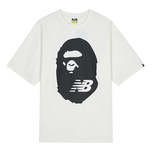 Тениска New Balance Bape x New Balance Ape Head Graphic Tee Бяло | BATE2000-IVX