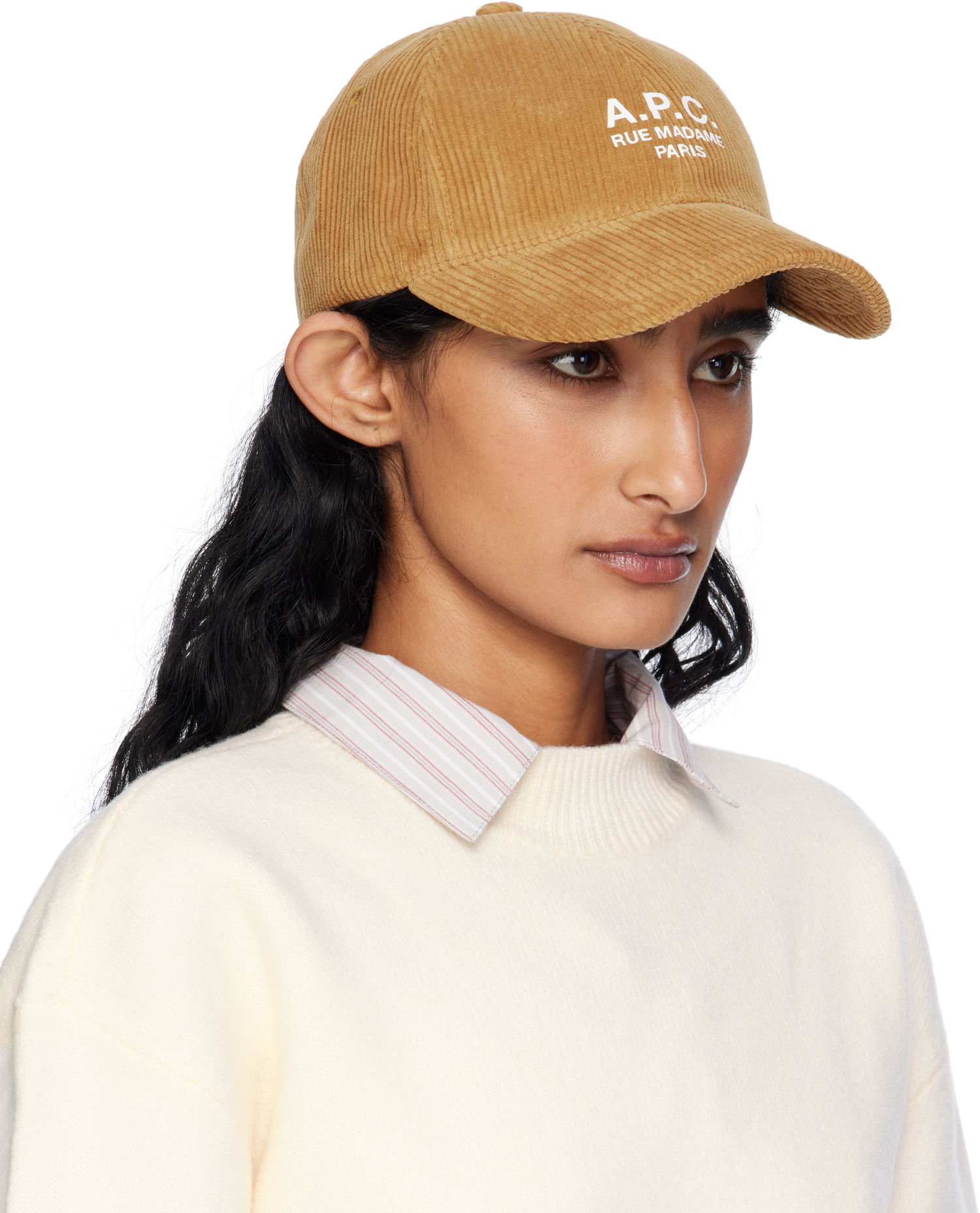 Шапка с козирка A.P.C. A.P.C. Charlie 'Rue Madame' Corduroy Baseball Cap Бежово | COHBB-M24163, 1