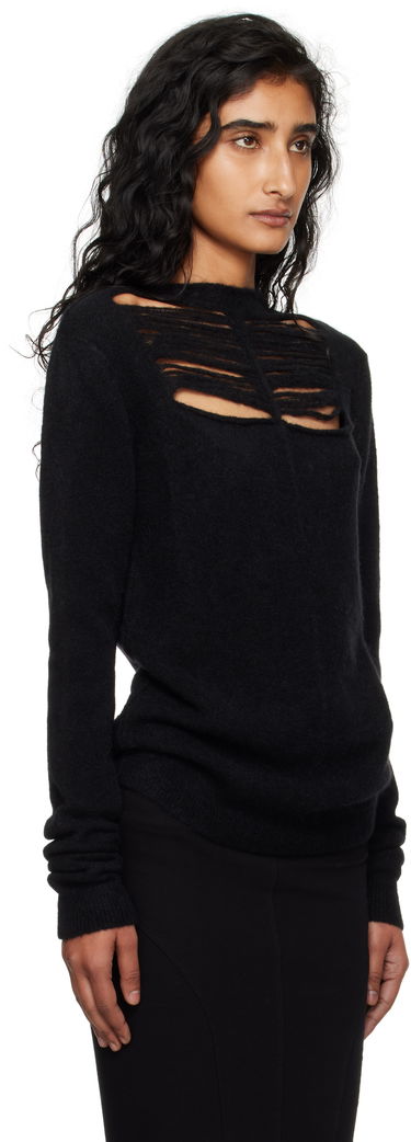 Пуловер Rick Owens Rick Owens Concordians Long Sleeve Sweater Черно | RP02E4601 KGRIDP, 1