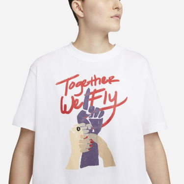 Тениска Nike Swoosh Fly T-Shirt Бяло | DR2595-100, 3