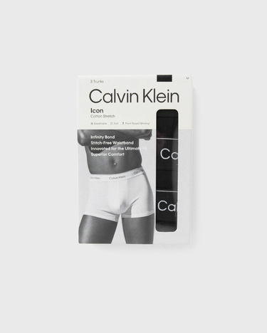 Боксерки CALVIN KLEIN ICON Cotton Stretch 3-Pack Trunks Черно | LV00NB4392TM6, 2