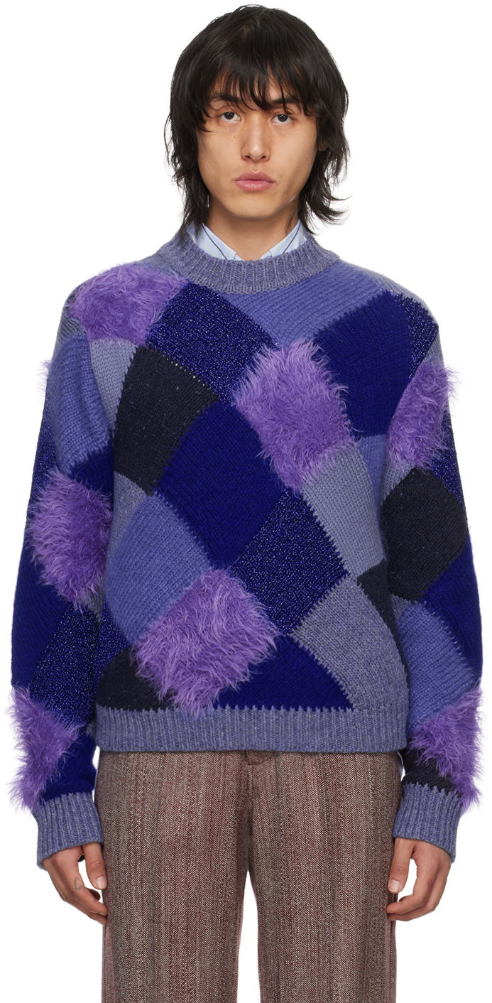 Пуловер Marni Rhombus Crewneck Лилаво | GCMG0379Q0 UFW010, 0