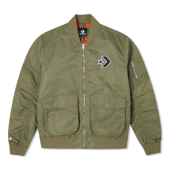 Яке бомбър Converse Converse Loose Retro Aviator Jacket Зелено | 10024169-A02
