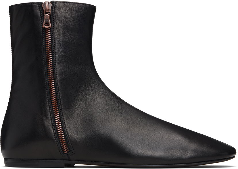 Кецове и обувки Dries Van Noten Dries Van Noten Leather Sock Boots Черно | 252-021709-112