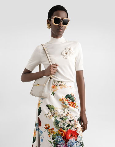 Чанта през рамо Dolce & Gabbana Dolce & Gabbana Marlene Fabric and Calfskin Shoulder/Crossbody Bag Бежово | BB7726A9AC88M043, 1