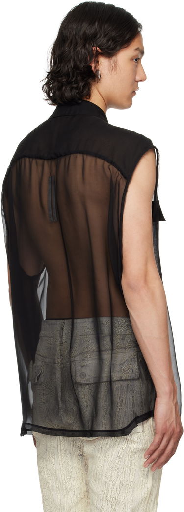 Риза Rick Owens Rick Owens Hollywood Jumbo Sleeveless Shirt Черно | RR01E5239 S, 2