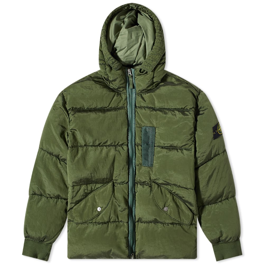 Пухо яке Stone Island Nylon Metal Hooded Down Jacket Зелено | 771543619-V0058, 1