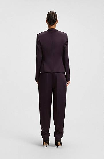 Яке BOSS Regular-fit tuxedo blazer with shawl lapels Лилаво | 50548290, 1