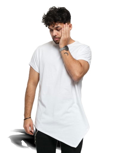 Тениска Urban Classics Asymetric Long Tee Бяло | tb1227 white