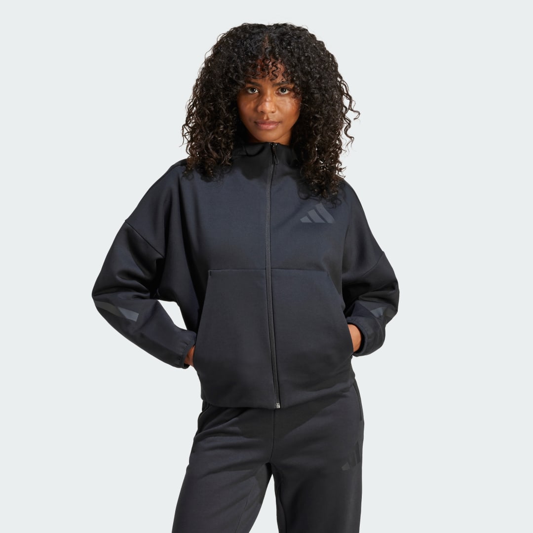 Суитчър adidas Performance Z.N.E. Full-Zip Черно | JE7848, 1